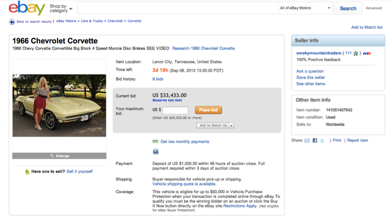 Illustration for article titled Do Pictures Of Barely-Dressed Women Actually Help Sell Cars On eBay?